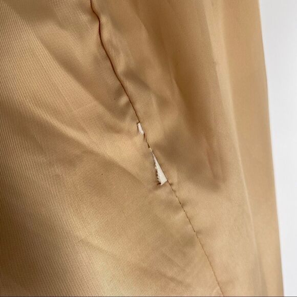 Michael Michael Kors Women’s Tan Full Button Trench Coat Size Large/XL Petite - Picture 14 of 15